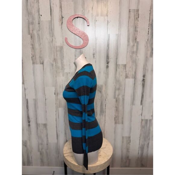 Bongo stripped long sleeve blouse size small - Picture 2 of 6